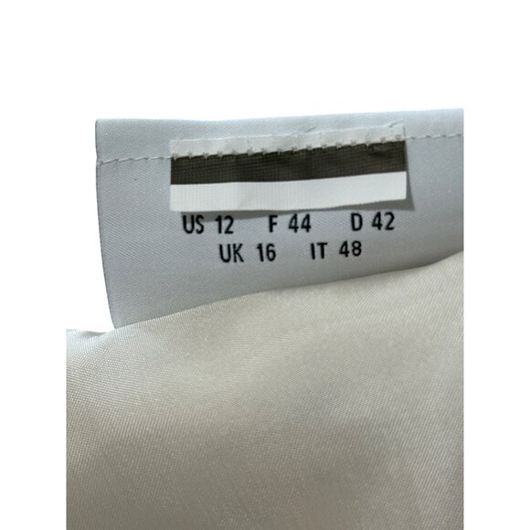 Akris Punto Lurex Fringed Hem Tweed Skirt Cream Multicolor Career US Size 12 NEW - Picture 9 of 11